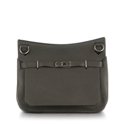 Hermes Taurillon Clemence Jypsiere 28 Vert de Gris 1 of 7