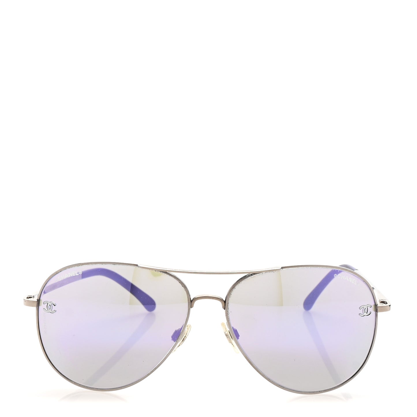 Metal Pilot Aviator CC Sunglasses 4189-T-Q Silver