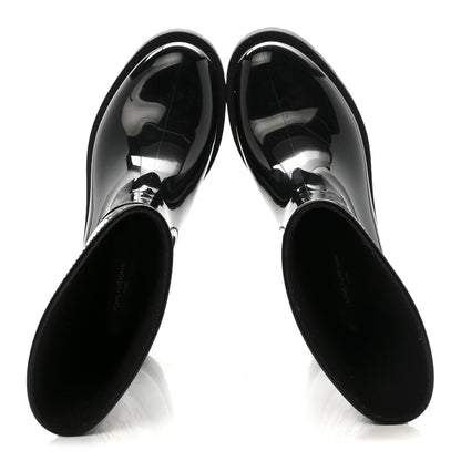 Louis Vuitton Rubber Embossed Monogram Splash Rain Short Boots 37 Black 2 of 9