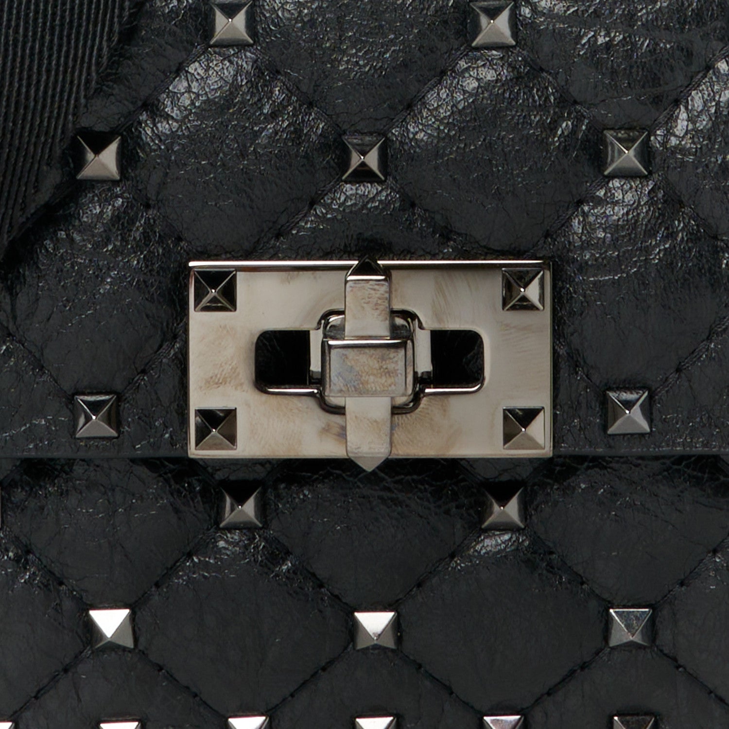 Valentino Garavani Lambskin Small Rockstud Spike Shoulder Bag Black 8 of 10