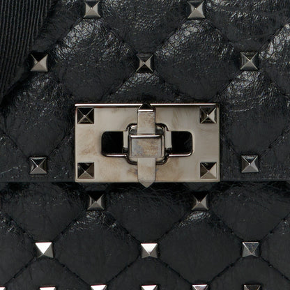 Valentino Garavani Lambskin Small Rockstud Spike Shoulder Bag Black 8 of 10