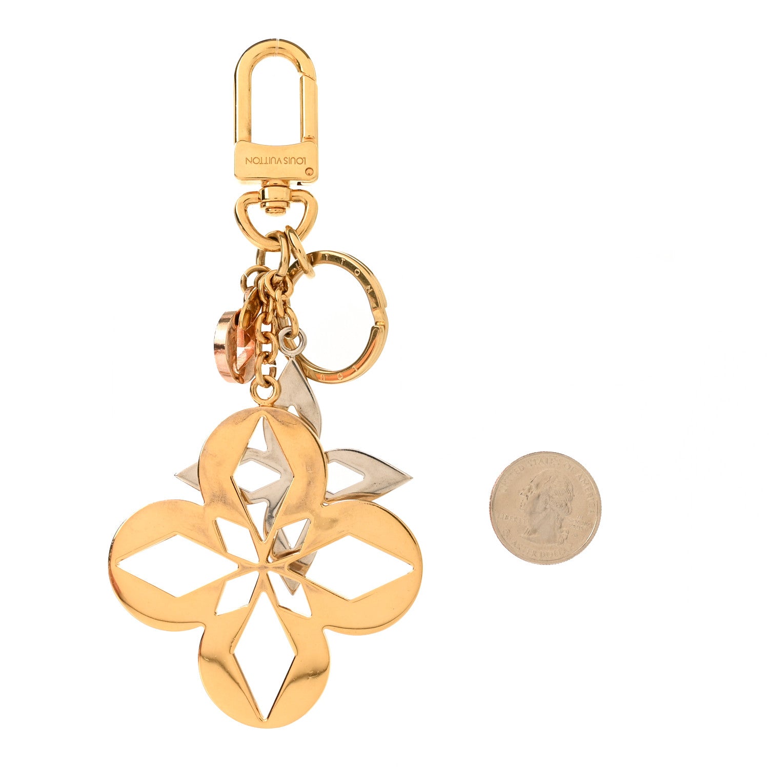 Louis Vuitton Malletage Blossom Bag Charm Key Holder 2 of 5