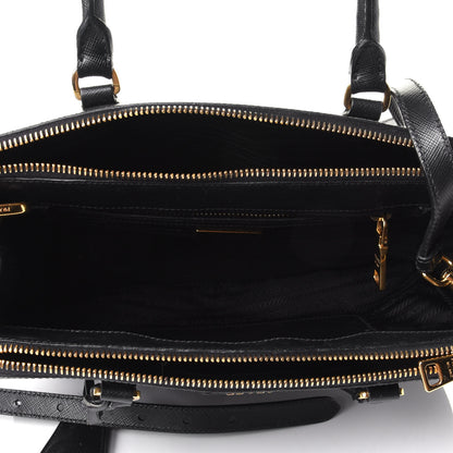Prada Saffiano Small Galleria Double Zip Tote Black 3 of 5