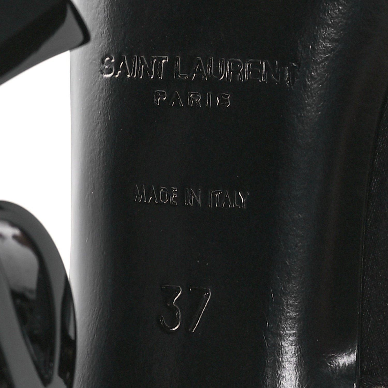 Saint Laurent Satin Crystal Opyum Sandals 37 Black 7 of 9