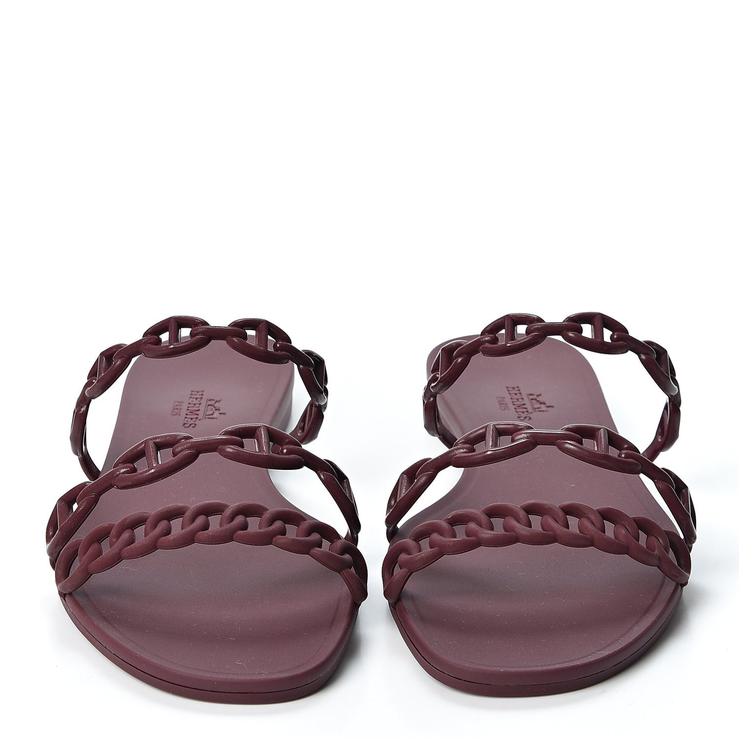 Rubber Chaine d'Ancre Rivage Sandals 37 Bordeaux