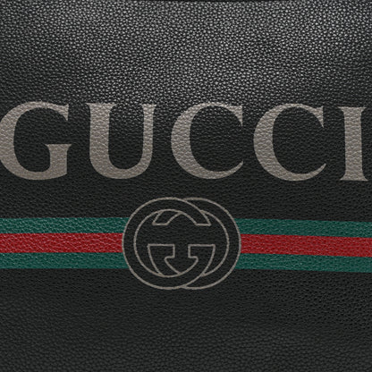 Gucci Pebbled Calfskin Medium Logo Portfolio Clutch Black 8 of 10