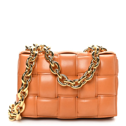 Bottega Veneta Lambskin Maxi Intreccio Padded Chain Cassette Crossbody Bag Clay 1 of 9