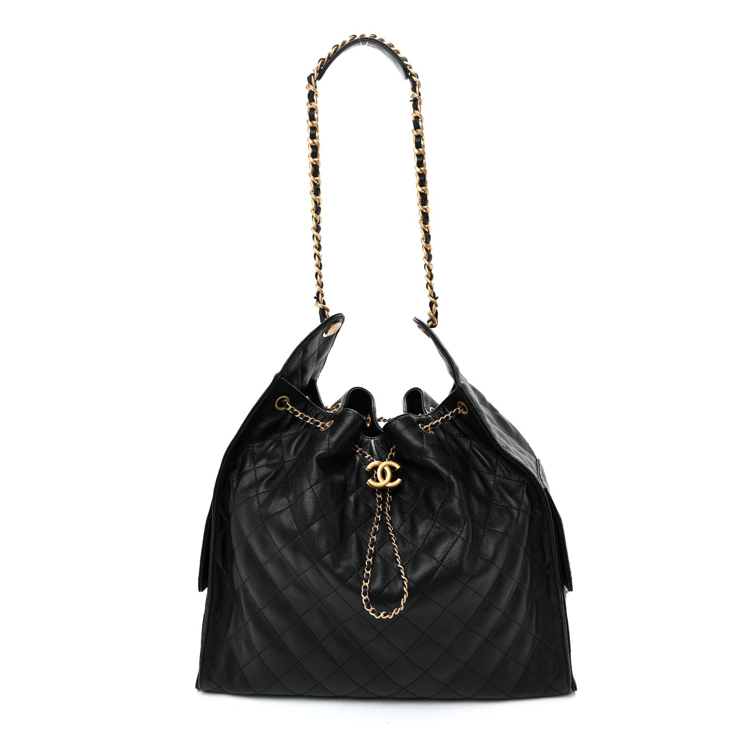 Chanel Caviar Quilted Large Chanel 25 Handbag Black 1 of 11