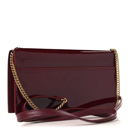 Saint Laurent Patent Monogram Phone Holder Crossbody Chataigne 3 of 9