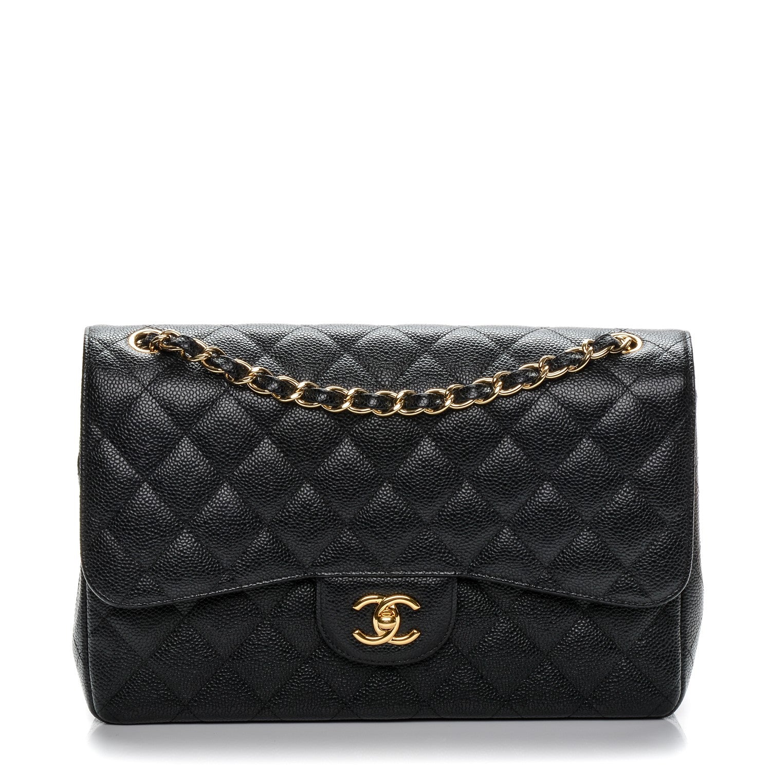 Chanel Caviar Quilted Jumbo Double Flap Black 1 of 7