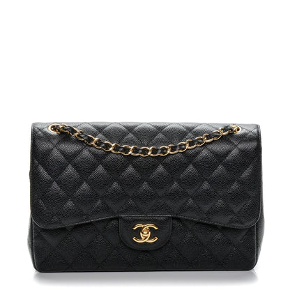 Chanel Caviar Quilted Jumbo Double Flap Black 1 of 7