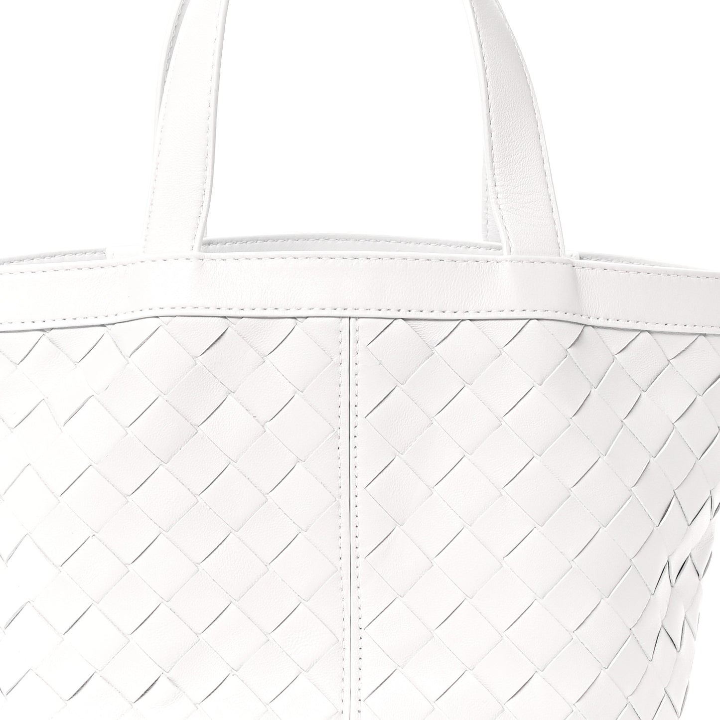 Nappa Intrecciato Small Flip Flap Tote Chalk
