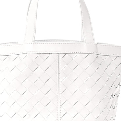 Bottega Veneta Nappa Intrecciato Small Flip Flap Tote Chalk 7 of 9