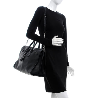 Saint Laurent Grained Calfskin Medium Souple Sac De Jour Duffle Black 2 of 9