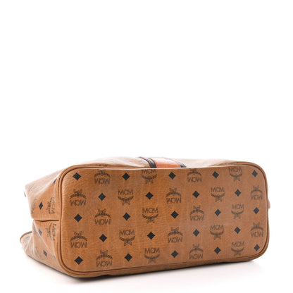 MCM Visetos Crocodile Embossed Medium Liz Shopper Tote Cognac 4 of 11