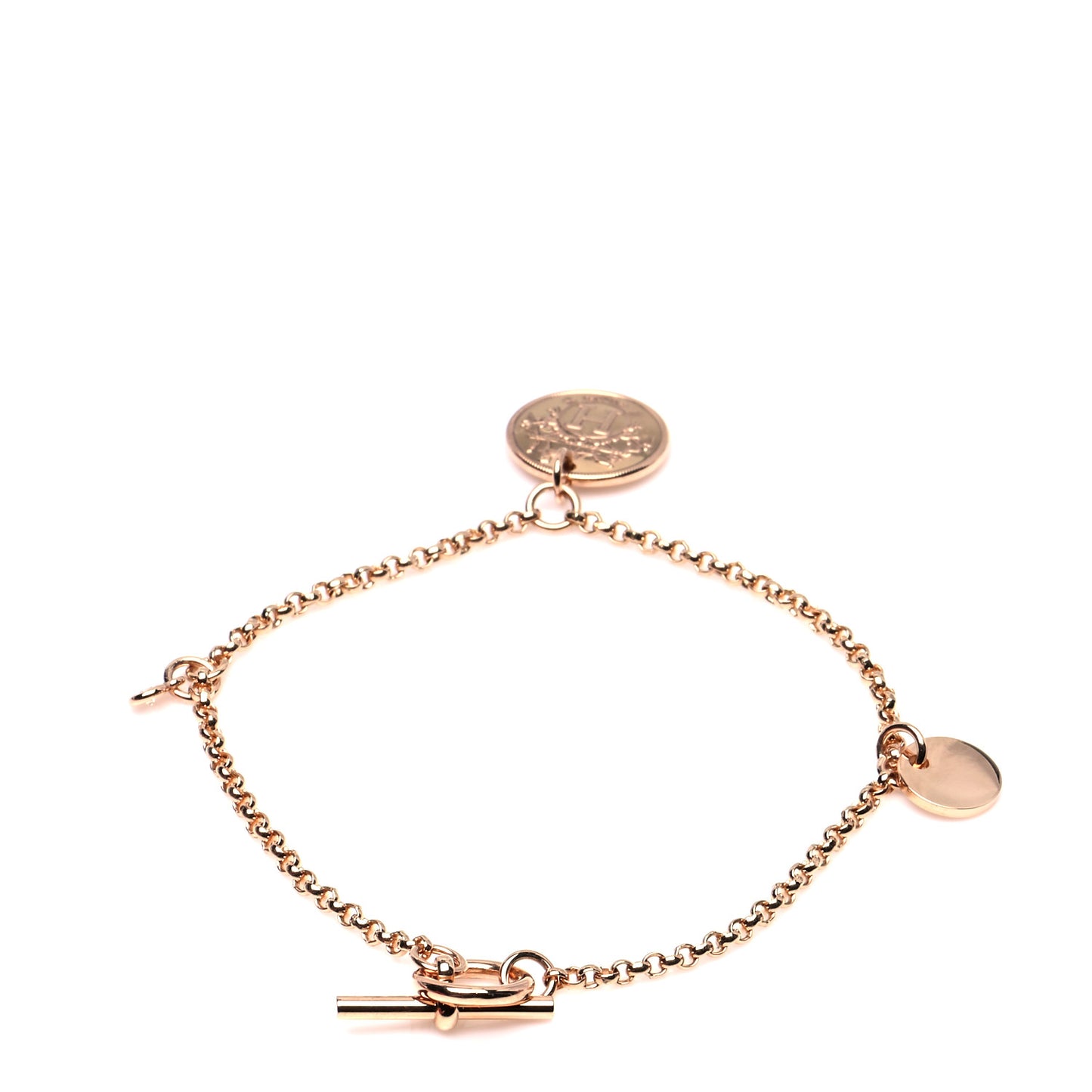 18K Rose Gold Diamond PM Ex-Libris Bracelet ST