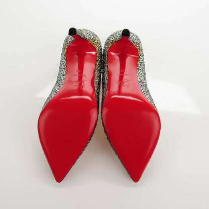 Christian Louboutin Nappa Strass Pigalle 120 Pumps 38 Vulcano 5 of 9