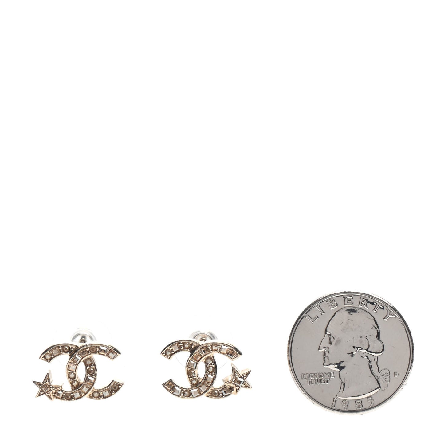 Crystal CC Starfall Earrings Gold