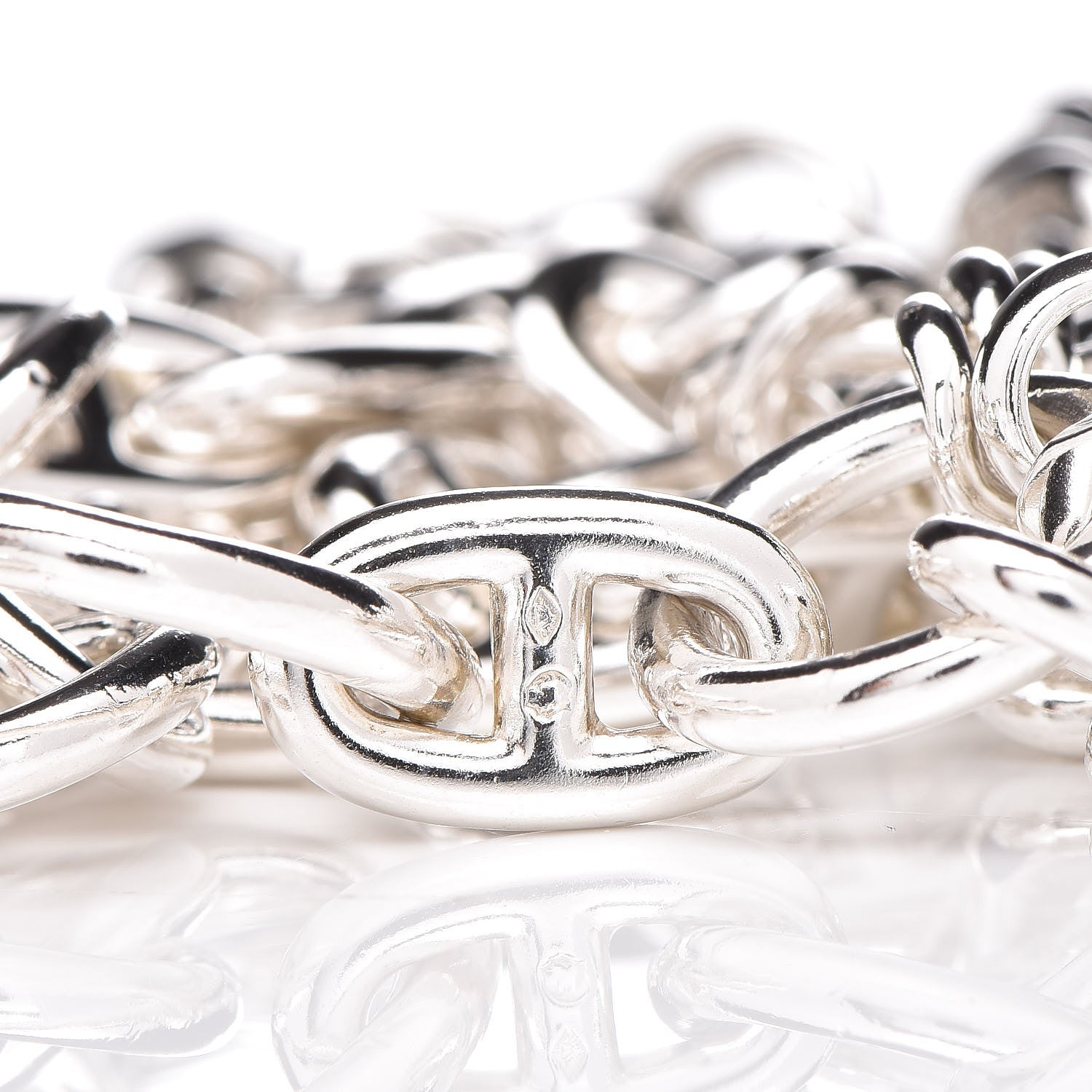 Hermes Sterling Silver Etcaetera Bracelet 5 of 5