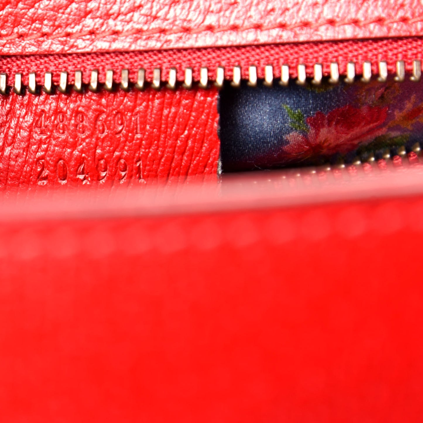 Calfskin Bamboo Web Medium Falena Moth Top Handle Bag Hibiscus Red