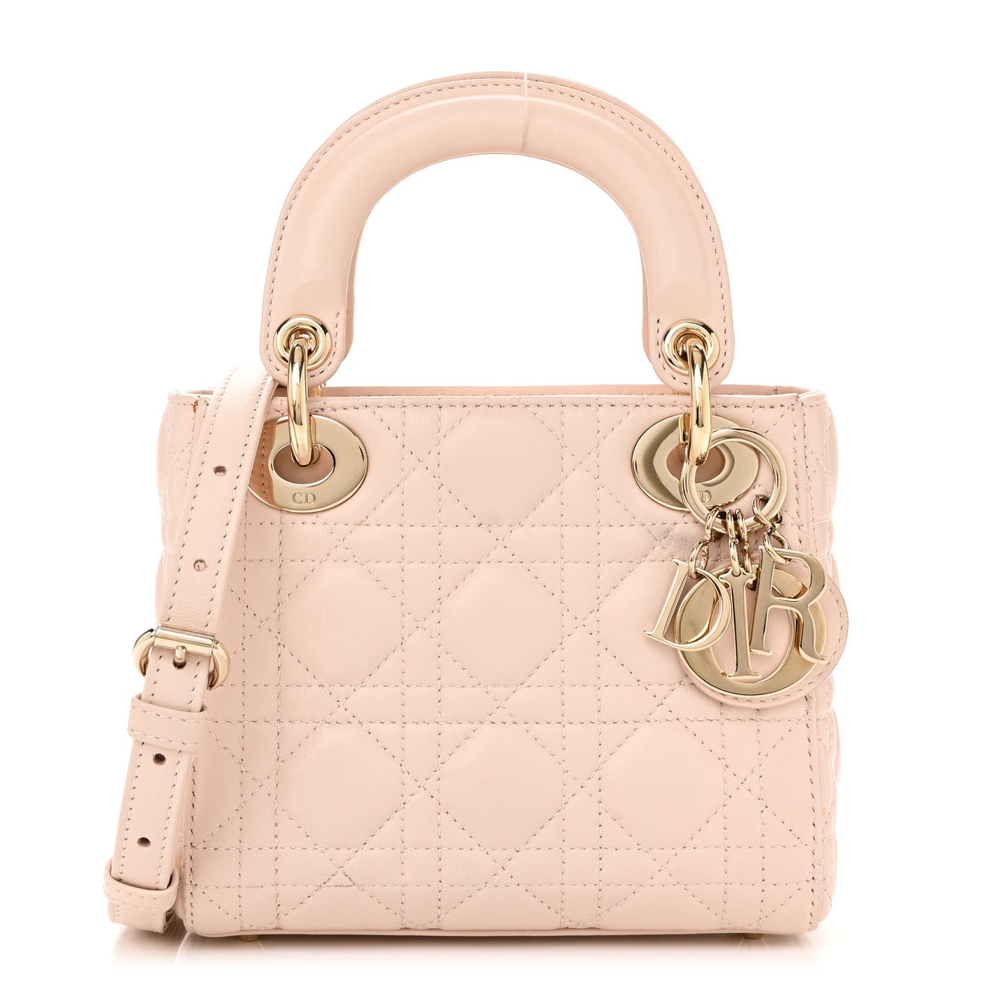 Lambskin Cannage Mini Lady Dior Aesthetic Beige
