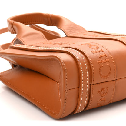 Chloe Calfskin Mini Woody Ribbon Tote Caramel 7 of 8