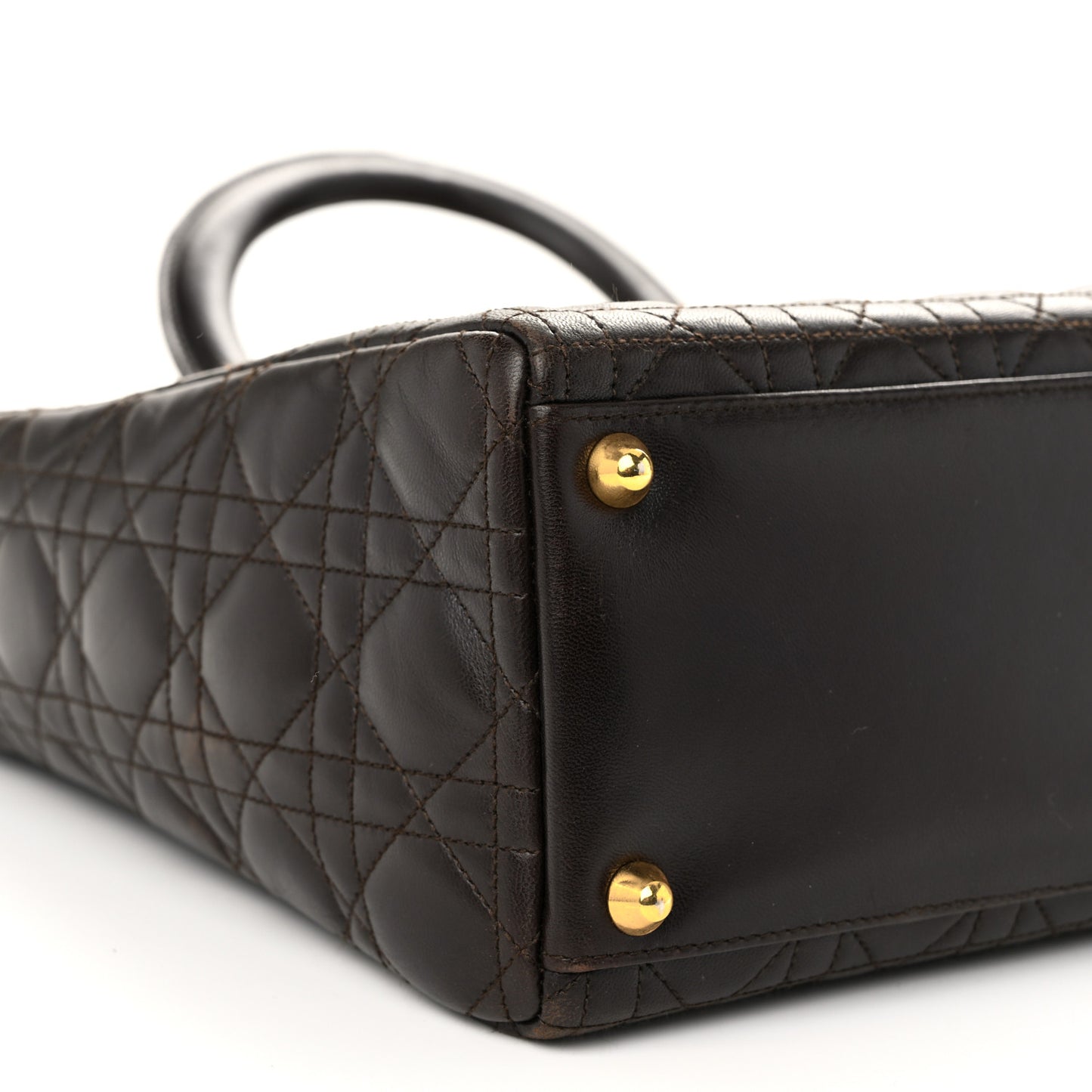 Lambskin Cannage Large Lady Dior Brown