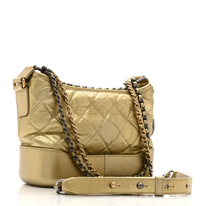 Chanel Metallic Aged Calfskin Quilted Small Gabrielle Hobo Gold 3 of 10