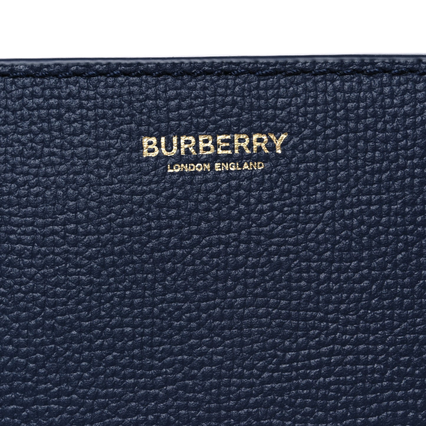 Derby Calfskin House Check Medium Banner Tote Ink Blue