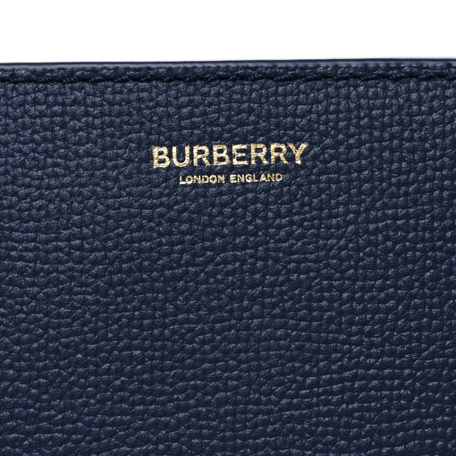 Burberry Derby Calfskin House Check Medium Banner Tote Ink Blue 9 of 11