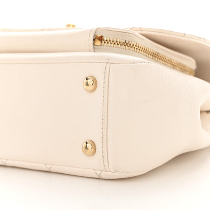 Chanel Caviar Quilted Medium Business Affinity Flap White 10 of 18