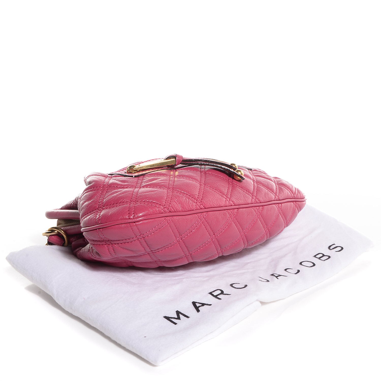 Marc Jacobs Lacquered Leather Quilted Little Stam Pink 4 of 9