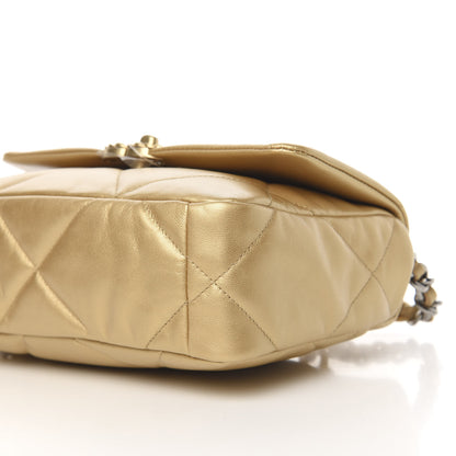 Chanel Metallic Goatskin Quilted Medium 19 Flap Gold 9 of 11