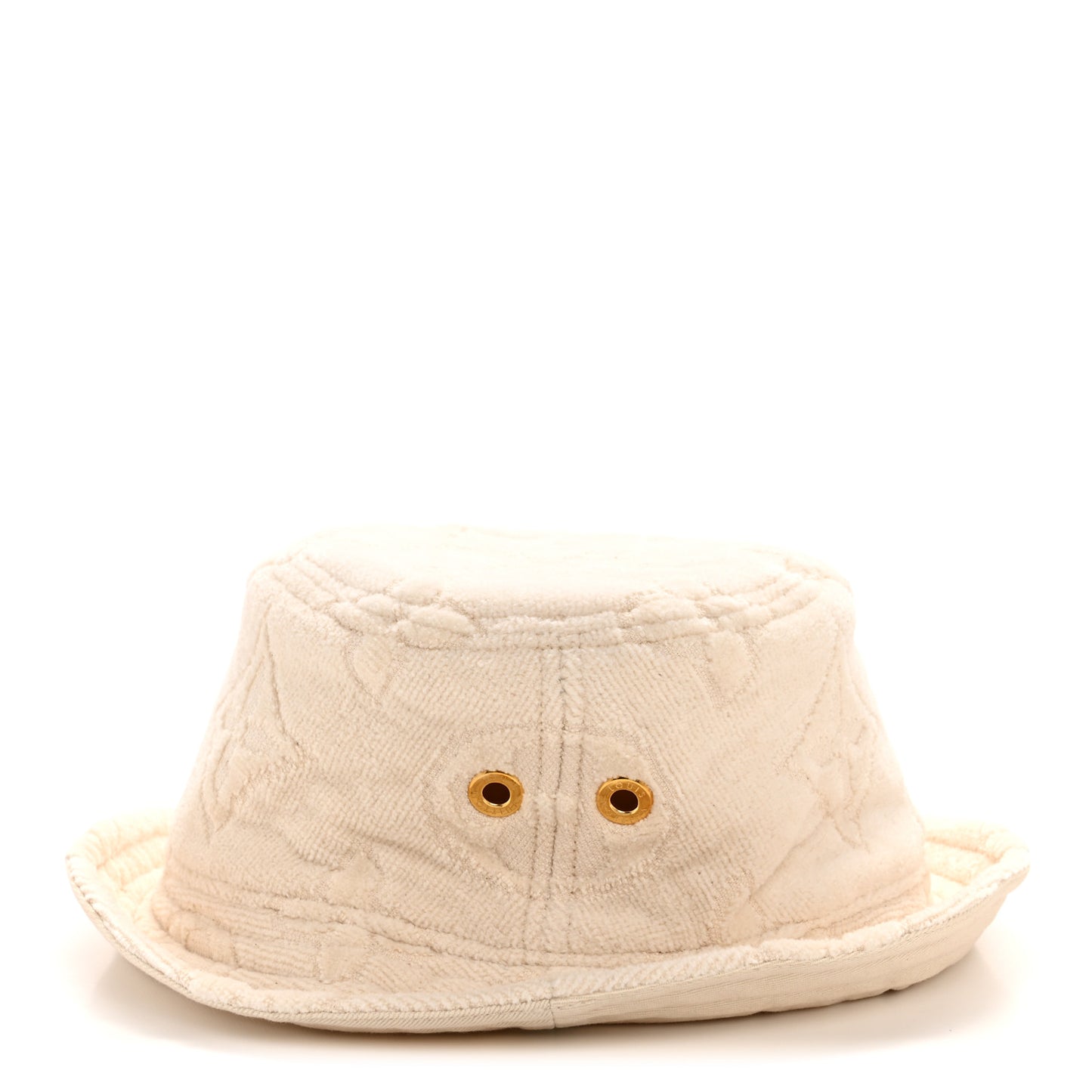 Cotton Jacquard Monogram LVacation Reversible Hat S White