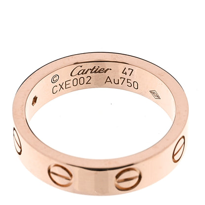 Cartier 18K Pink Gold Diamond 4mm LOVE Wedding Band Ring 47 4.25 4 of 4
