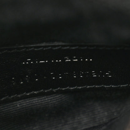 Saint Laurent Sheepskin Matelasse Chevron Monogram College Chain Wallet Black 7 of 12