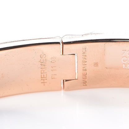 Hermes Enamel Narrow Clic Clac H Bracelet GM Marron Glace 5 of 5