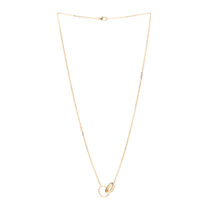 Cartier 18K Yellow Gold Diamond Interlocking LOVE Necklace 3 of 5