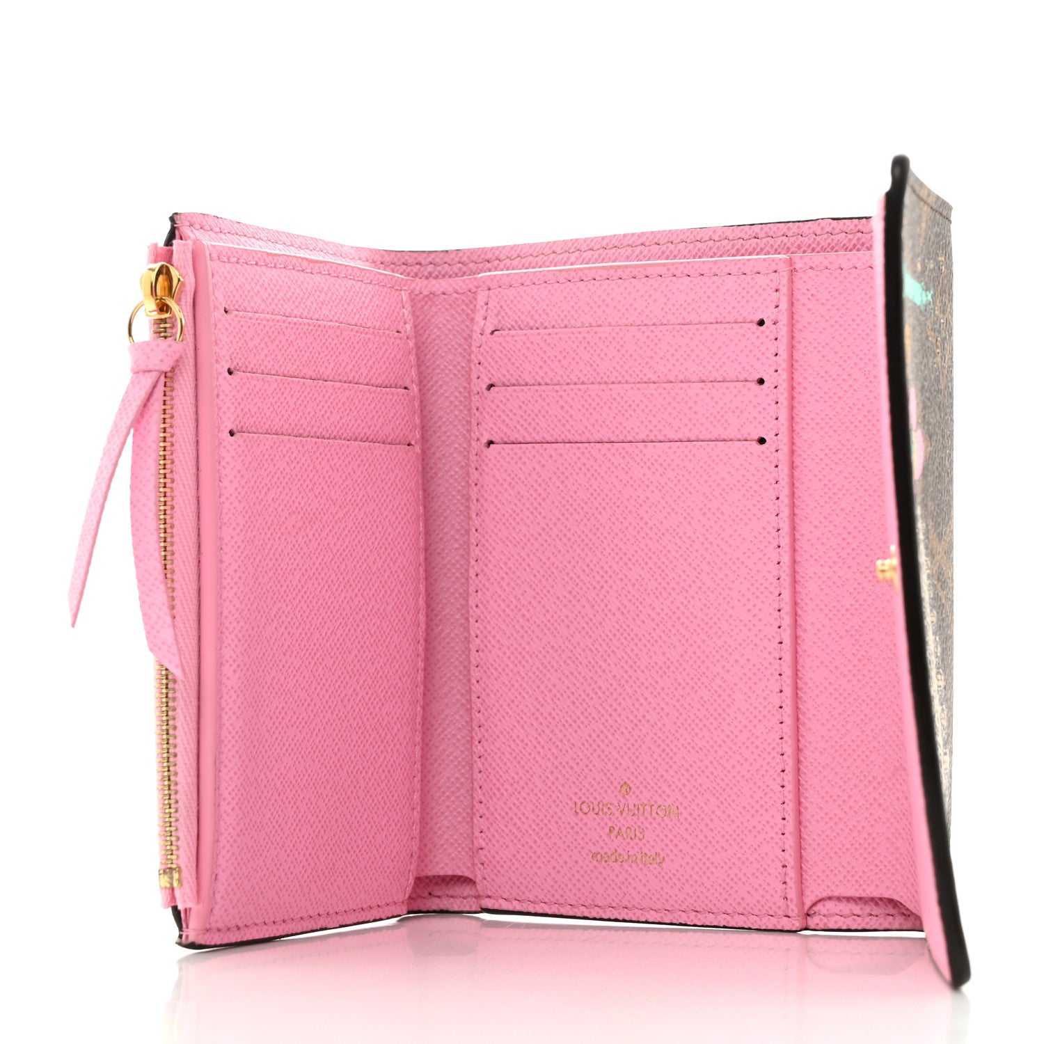 Louis Vuitton Monogram 2022 Christmas Animation Paris Victorine Wallet Pink 5 of 7