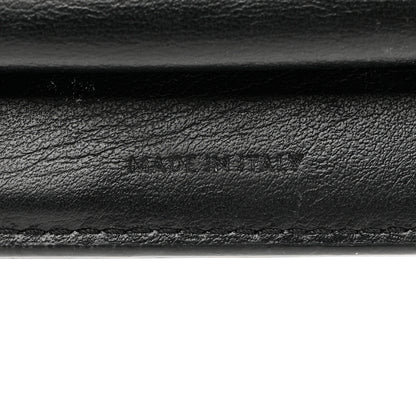 Celine Calfskin Triomphe Canvas Small Triomphe Wallet Black 6 of 9