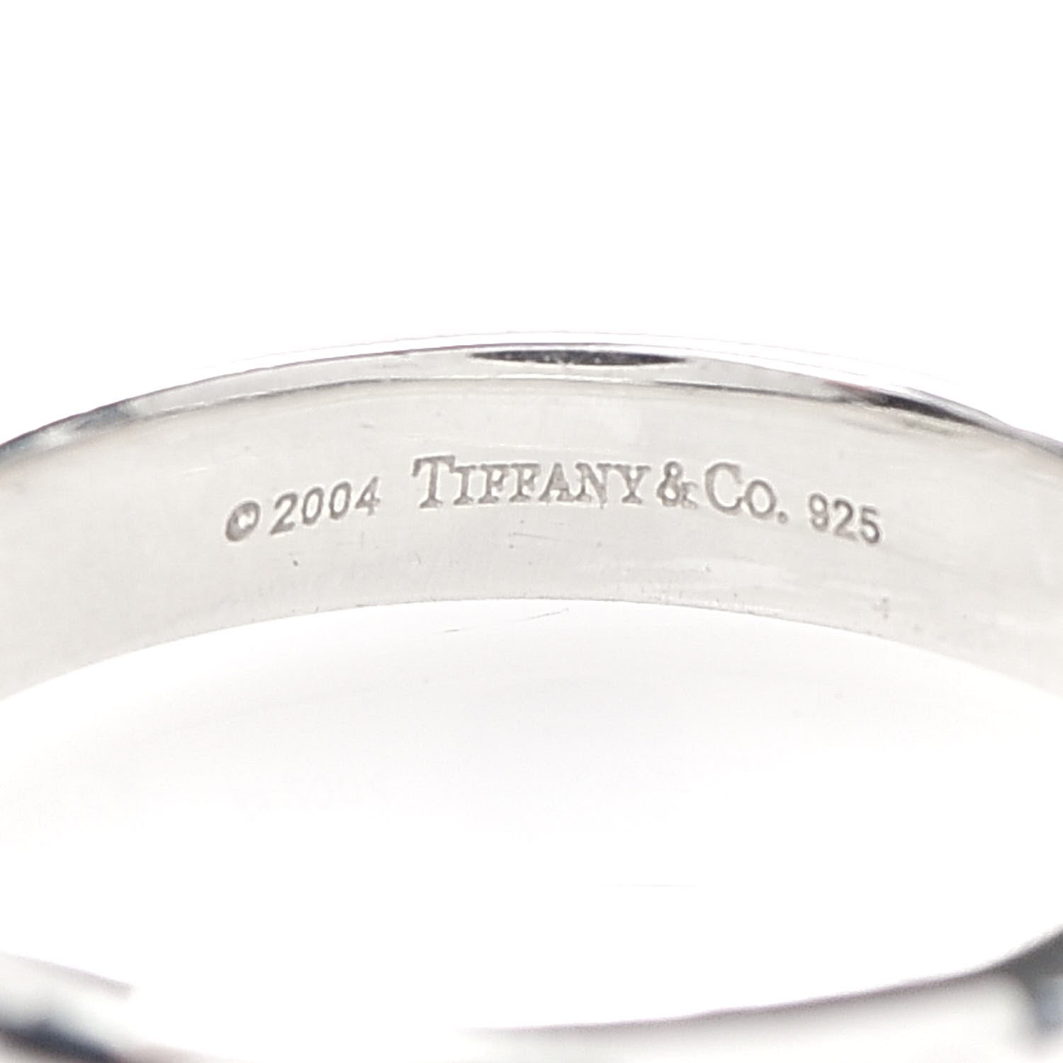 Tiffany Sterling Silver Peridot Stacking Ring 48 4.5 4 of 4