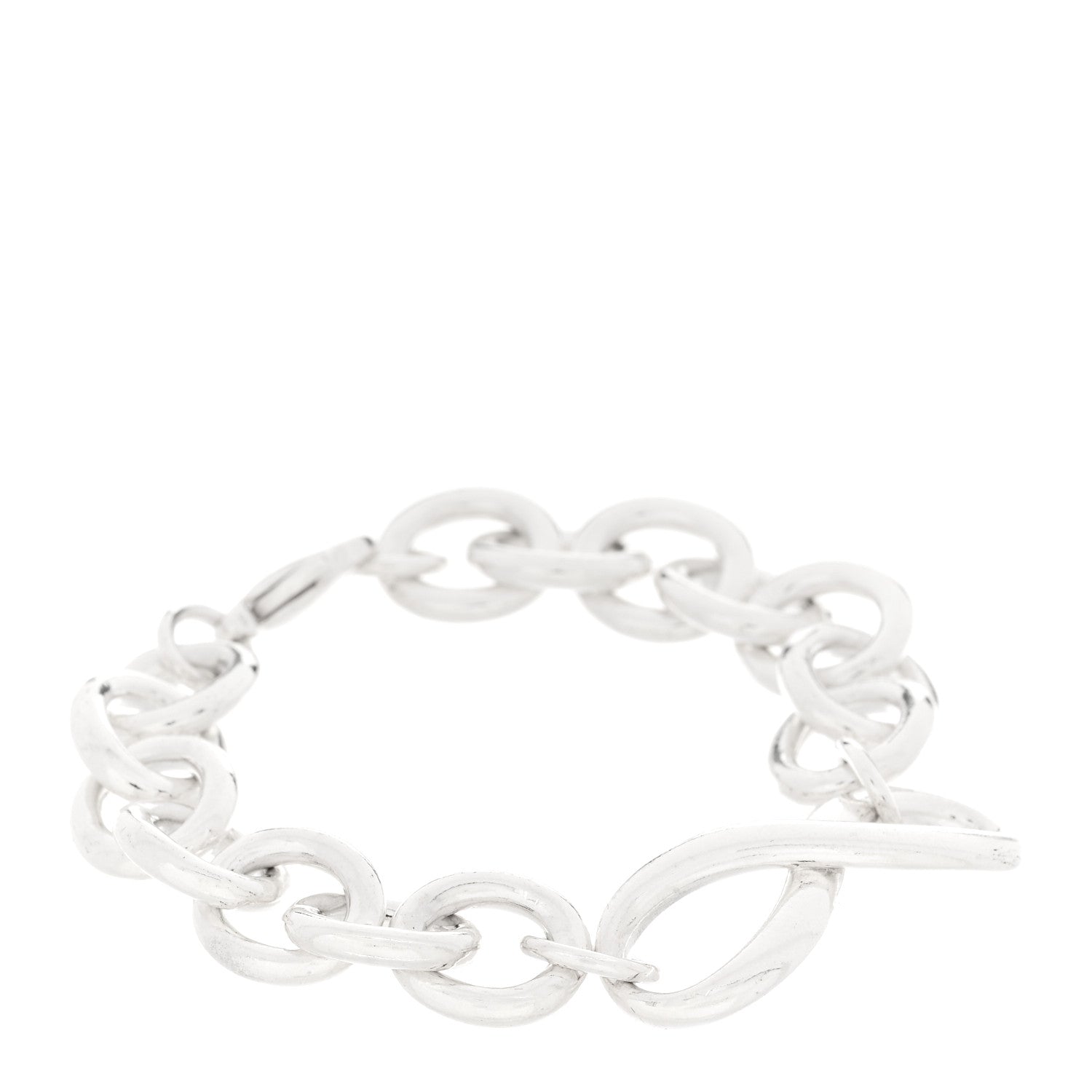 Tiffany Sterling Silver Wide Infinity Chain Bracelet 1 of 3