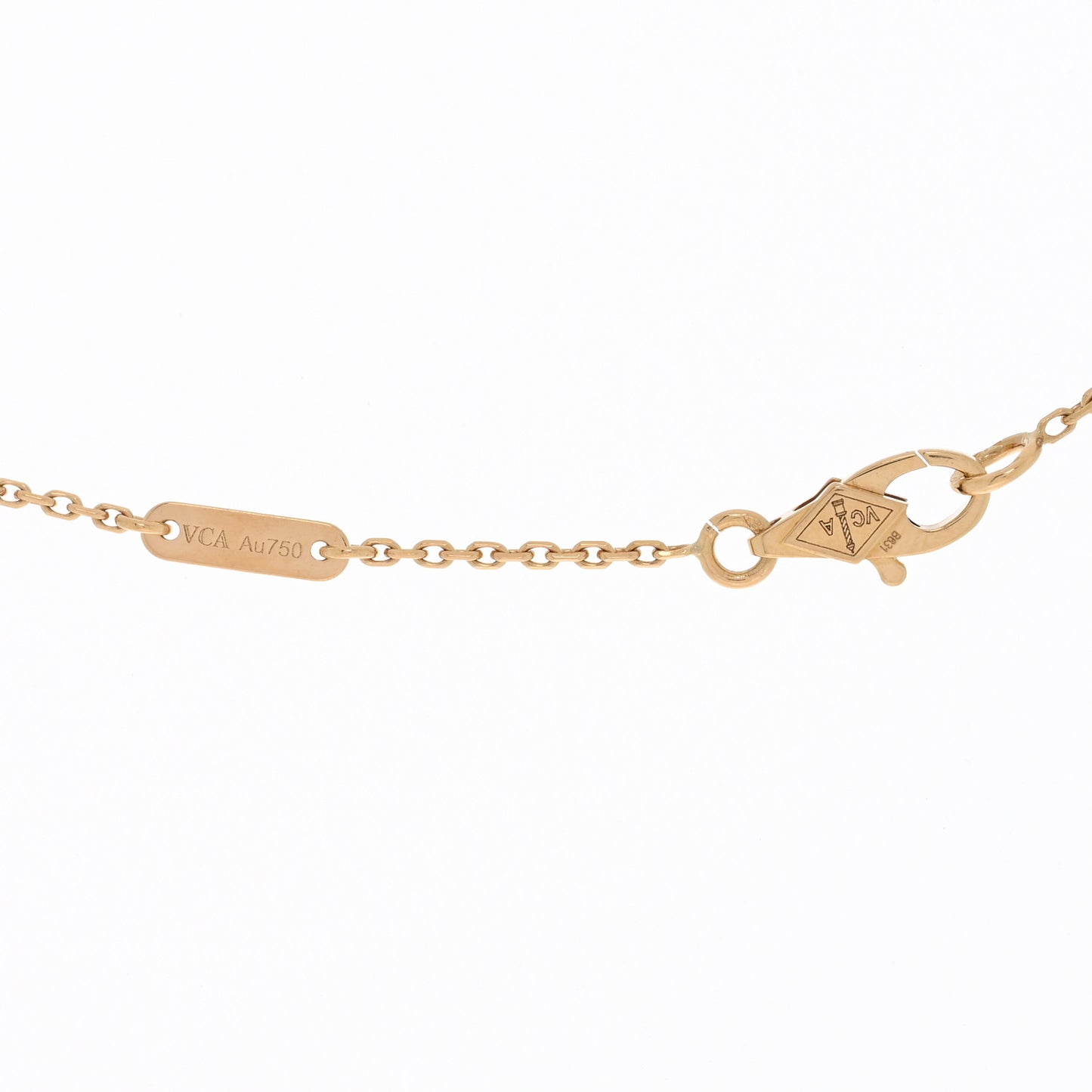 18K Yellow Gold Mother of Pearl Sweet Alhambra Butterfly Pendant Necklace
