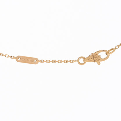 Van Cleef & Arpels 18K Yellow Gold Mother of Pearl Sweet Alhambra Butterfly Pendant Necklace 4 of 4