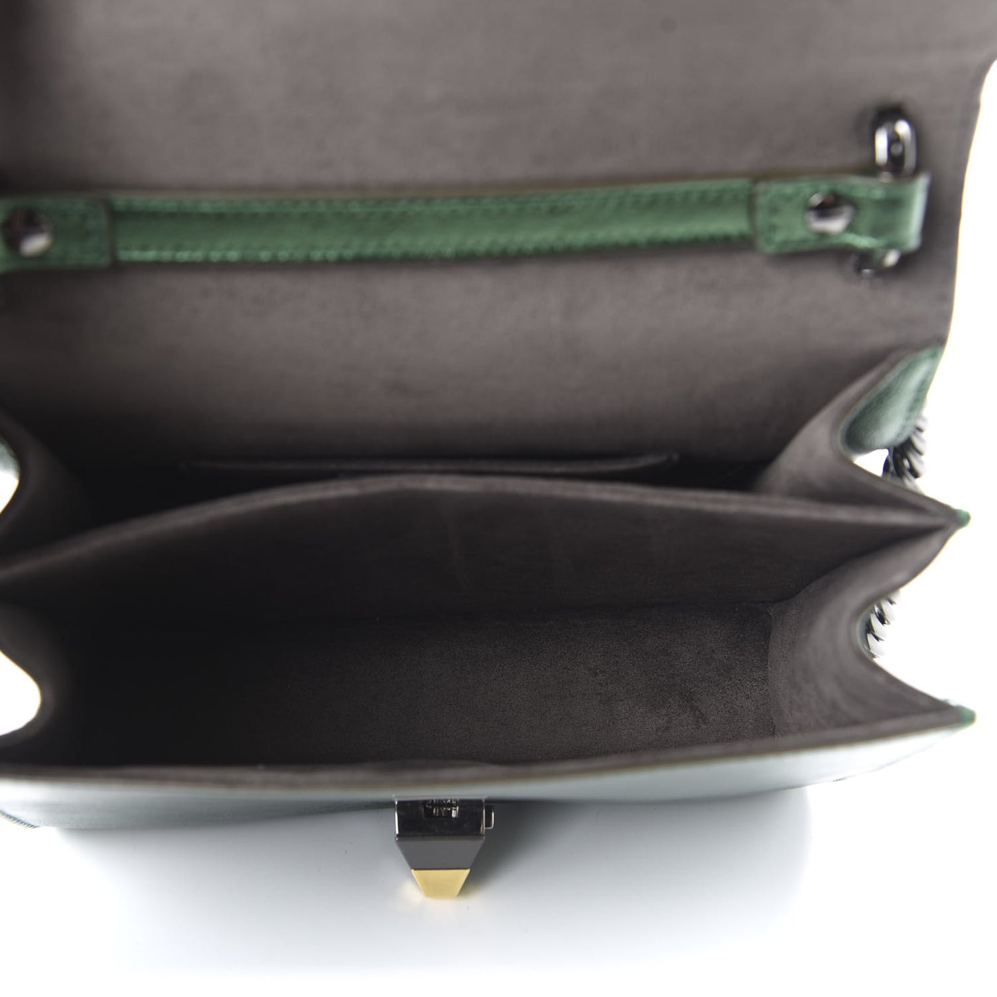 Vitello Catalan Mirror Scalloped Multi Studded Small Kan I Shoulder Bag Green