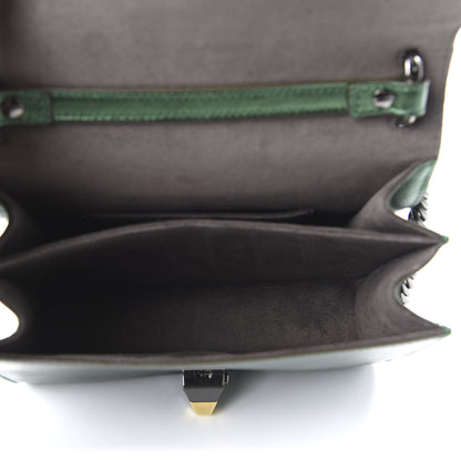Fendi Vitello Catalan Mirror Scalloped Multi Studded Small Kan I Shoulder Bag Green 5 of 10
