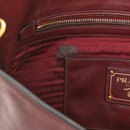 Prada Soft Calf Satchel Amaranto 10 of 12