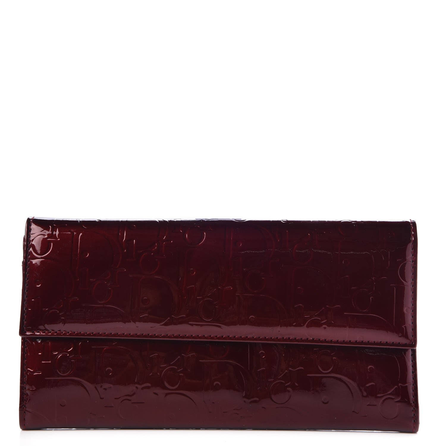 Christian Dior Patent Ultimate Rendez-Vous Convertible Wallet Rouge Fonce 1 of 7