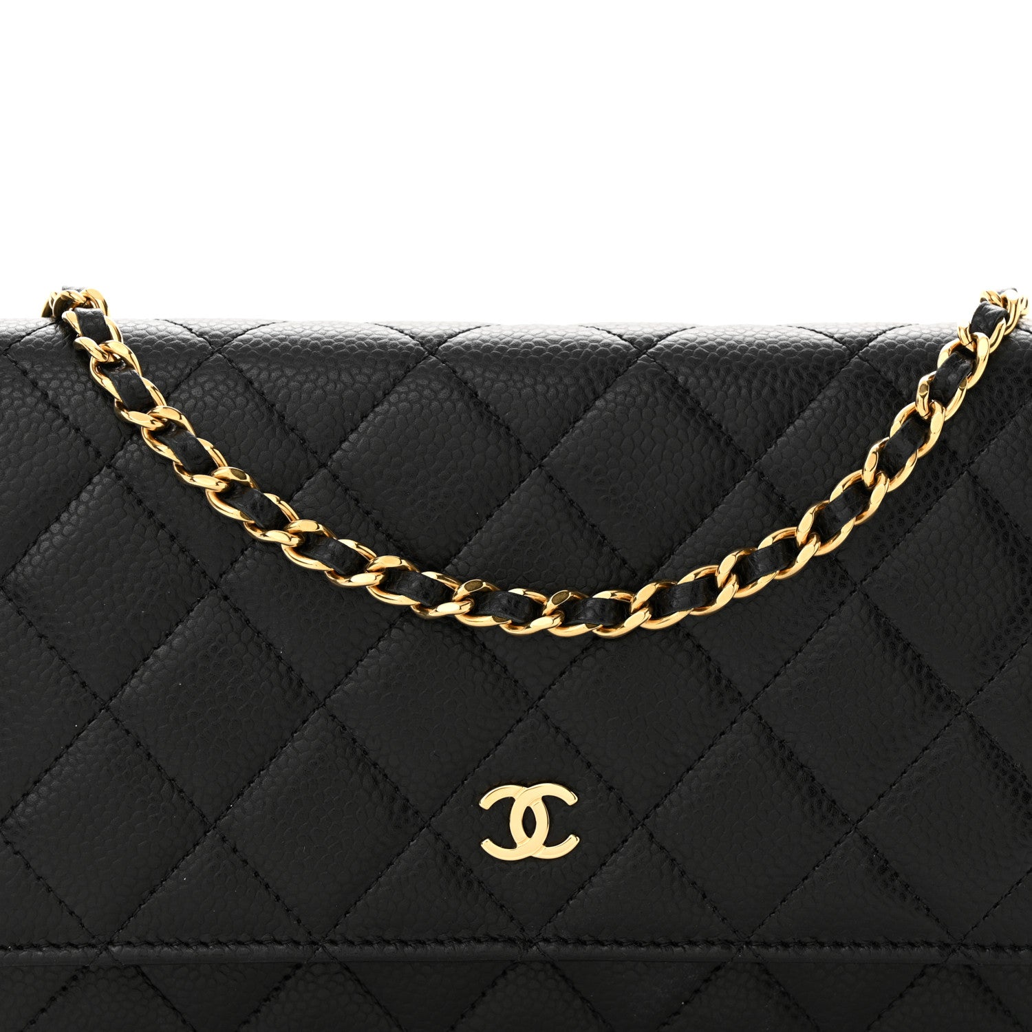 Chanel Caviar Quilted Wallet on Chain WOC Black 9 of 12