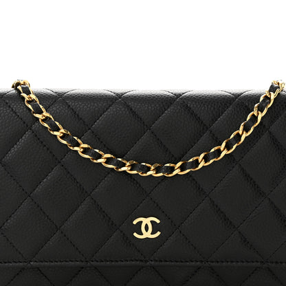 Chanel Caviar Quilted Wallet on Chain WOC Black 9 of 12